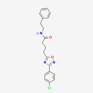 4-(3-(4-chlorophenyl)-1,2,4-oxadiazol-5-yl)-N-phenethylbutanamide