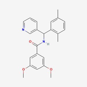 molecular formula C23H24N2O3 B7697733 N-[(2,5-dimethylphenyl)(pyridin-3-yl)methyl]-3,5-dimethoxybenzamide 