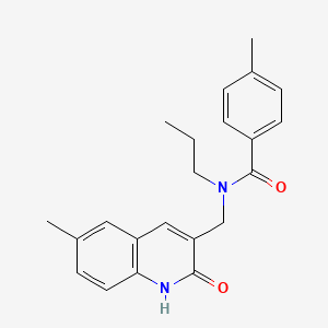 N-((2-hydroxy-6-methylquinolin-3-yl)methyl)-4-methyl-N-propylbenzamide