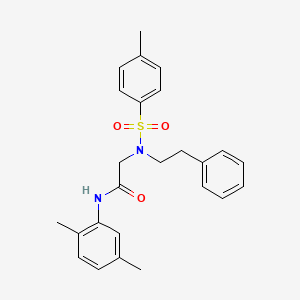 N-(2-methylpropyl)-2-[N-(2-phenylethyl)4-methylbenzenesulfonamido]acetamide