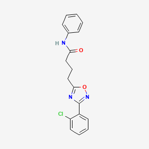 molecular formula C18H16ClN3O2 B7697753 4-(3-(2-chlorophenyl)-1,2,4-oxadiazol-5-yl)-N-phenylbutanamide 