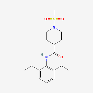 molecular formula C17H26N2O3S B7697767 N-(2,6-diethylphenyl)-1-(methylsulfonyl)piperidine-4-carboxamide 