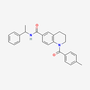 1-(4-methylbenzoyl)-N-phenyl-1,2,3,4-tetrahydroquinoline-6-carboxamide