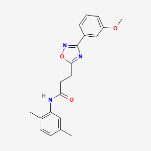 molecular formula C20H21N3O3 B7697796 N-(2,5-dimethylphenyl)-3-[3-(3-methoxyphenyl)-1,2,4-oxadiazol-5-yl]propanamide 