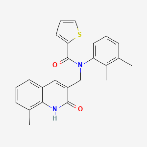 N-(2,3-dimethylphenyl)-N-((2-hydroxy-8-methylquinolin-3-yl)methyl)thiophene-2-carboxamide