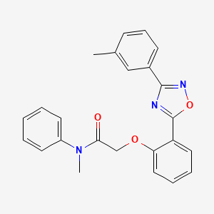 molecular formula C24H21N3O3 B7697836 N-methyl-N-phenyl-2-(2-(3-(m-tolyl)-1,2,4-oxadiazol-5-yl)phenoxy)acetamide 