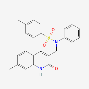 N-((2-hydroxy-7-methylquinolin-3-yl)methyl)-4-methyl-N-phenylbenzenesulfonamide