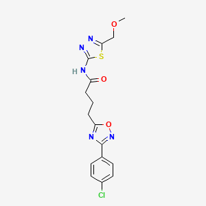 4-(3-(4-chlorophenyl)-1,2,4-oxadiazol-5-yl)-N-(5-(methoxymethyl)-1,3,4-thiadiazol-2-yl)butanamide