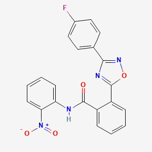 2-[3-(4-fluorophenyl)-1,2,4-oxadiazol-5-yl]-N-(2-nitrophenyl)benzamide