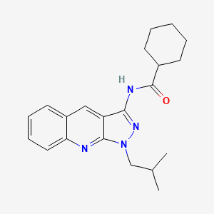 N-(1-isobutyl-1H-pyrazolo[3,4-b]quinolin-3-yl)cyclohexanecarboxamide