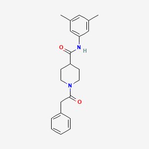 molecular formula C22H26N2O2 B7697904 N-(3,5-dimethylphenyl)-1-(2-phenylacetyl)piperidine-4-carboxamide 