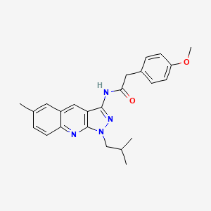 N-(1-isobutyl-6-methyl-1H-pyrazolo[3,4-b]quinolin-3-yl)-2-(4-methoxyphenyl)acetamide