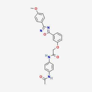 N-(4-acetamidophenyl)-2-(3-(3-(4-methoxyphenyl)-1,2,4-oxadiazol-5-yl)phenoxy)acetamide