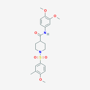 4-(4-benzylpiperidine-1-carbonyl)-1-(4-methoxy-3-methylbenzenesulfonyl)piperidine