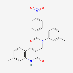 molecular formula C26H23N3O4 B7697928 N-(2,3-dimethylphenyl)-N-((2-hydroxy-7-methylquinolin-3-yl)methyl)-4-nitrobenzamide 