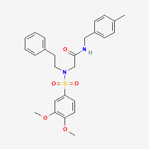 2-(3,4-dimethoxy-N-phenethylphenylsulfonamido)-N-(4-methylbenzyl)acetamide