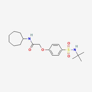 2-[4-(tert-butylsulfamoyl)phenoxy]-N-cycloheptylacetamide