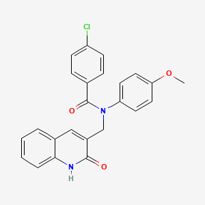 4-chloro-N-((2-hydroxyquinolin-3-yl)methyl)-N-(4-methoxyphenyl)benzamide