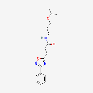 N-(3-isopropoxypropyl)-3-(3-phenyl-1,2,4-oxadiazol-5-yl)propanamide