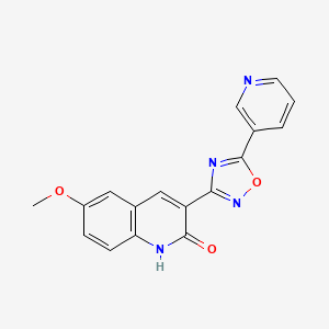 6-methoxy-3-(5-(pyridin-3-yl)-1,2,4-oxadiazol-3-yl)quinolin-2-ol