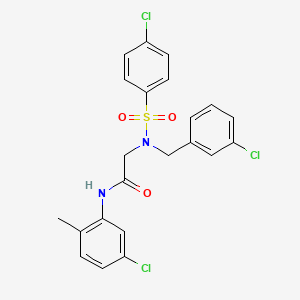 N-(5-chloro-2-methylphenyl)-2-(4-chloro-N-(3-chlorobenzyl)phenylsulfonamido)acetamide