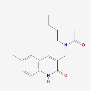 molecular formula C17H22N2O2 B7698197 N-butyl-N-((2-hydroxy-6-methylquinolin-3-yl)methyl)acetamide 