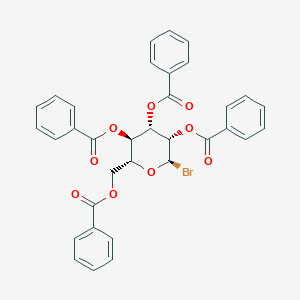 B076982 [(2R,3R,4S,5S,6R)-3,4,5-tribenzoyloxy-6-bromooxan-2-yl]methyl benzoate CAS No. 14218-30-5