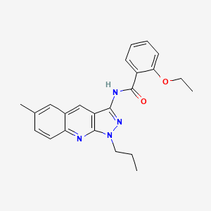 molecular formula C23H24N4O2 B7698203 2-ethoxy-N-(6-methyl-1-propyl-1H-pyrazolo[3,4-b]quinolin-3-yl)benzamide 