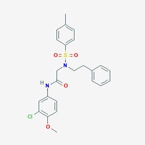 N-(3-chloro-4-methoxyphenyl)-N~2~-[(4-methylphenyl)sulfonyl]-N~2~-(2-phenylethyl)glycinamide