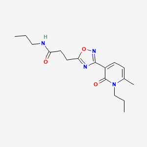 3-(3-(6-methyl-2-oxo-1-propyl-1,2-dihydropyridin-3-yl)-1,2,4-oxadiazol-5-yl)-N-propylpropanamide