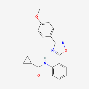 N-{2-[3-(4-methoxyphenyl)-1,2,4-oxadiazol-5-yl]phenyl}cyclopropanecarboxamide