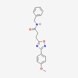 molecular formula C19H19N3O3 B7698284 N-benzyl-3-[3-(4-methoxyphenyl)-1,2,4-oxadiazol-5-yl]propanamide 