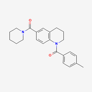 molecular formula C23H26N2O2 B7698296 N-(2-ethylphenyl)-1-(4-methylbenzoyl)-1,2,3,4-tetrahydroquinoline-6-carboxamide 