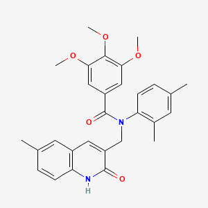 N-(2,4-dimethylphenyl)-N-((2-hydroxy-6-methylquinolin-3-yl)methyl)-3,4,5-trimethoxybenzamide