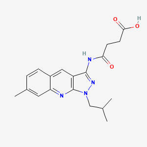 4-((1-isobutyl-7-methyl-1H-pyrazolo[3,4-b]quinolin-3-yl)amino)-4-oxobutanoic acid