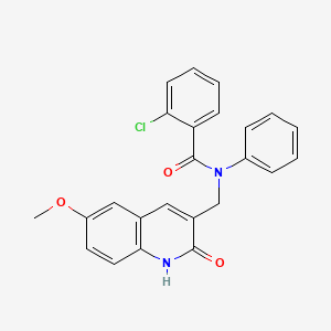 2-chloro-N-((2-hydroxy-6-methoxyquinolin-3-yl)methyl)-N-phenylbenzamide