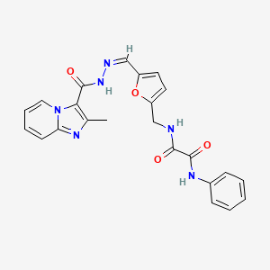 (Z)-N1-((5-((2-(2-methylimidazo[1,2-a]pyridine-3-carbonyl)hydrazono)methyl)furan-2-yl)methyl)-N2-phenyloxalamide