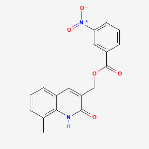 molecular formula C18H14N2O5 B7698354 (2-hydroxy-8-methylquinolin-3-yl)methyl 3-nitrobenzoate CAS No. 714942-32-2