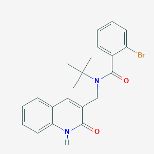 molecular formula C21H21BrN2O2 B7698358 2-bromo-N-(tert-butyl)-N-((2-hydroxyquinolin-3-yl)methyl)benzamide 