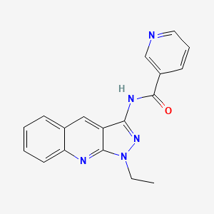 N-(1-ethyl-1H-pyrazolo[3,4-b]quinolin-3-yl)nicotinamide