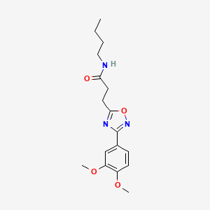 molecular formula C17H23N3O4 B7698475 N-butyl-3-[3-(3,4-dimethoxyphenyl)-1,2,4-oxadiazol-5-yl]propanamide 