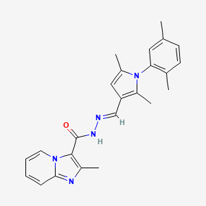 (E)-N'-((1-(2,5-dimethylphenyl)-2,5-dimethyl-1H-pyrrol-3-yl)methylene)-2-methylimidazo[1,2-a]pyridine-3-carbohydrazide