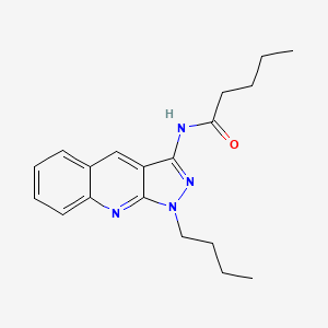 molecular formula C19H24N4O B7698487 N-(1-butyl-1H-pyrazolo[3,4-b]quinolin-3-yl)pentanamide 