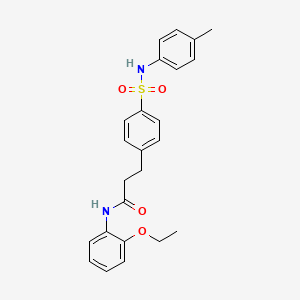 molecular formula C24H26N2O4S B7698495 N-(2-ethoxyphenyl)-3-[4-[(4-methylphenyl)sulfamoyl]phenyl]propanamide 