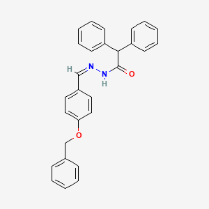 molecular formula C28H24N2O2 B7698511 2,2-diphenyl-N-[(Z)-(4-phenylmethoxyphenyl)methylideneamino]acetamide 