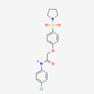 N-(4-chlorophenyl)-2-(4-(pyrrolidin-1-ylsulfonyl)phenoxy)acetamide