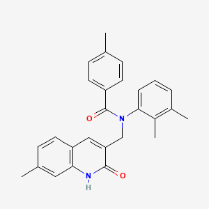 N-(2,3-dimethylphenyl)-N-((2-hydroxy-7-methylquinolin-3-yl)methyl)-4-methylbenzamide