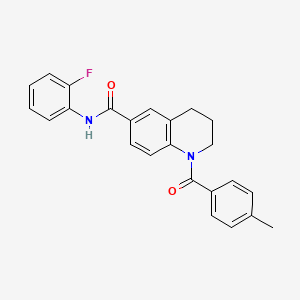 1-(4-methylbenzoyl)-N-(3-methylbutyl)-1,2,3,4-tetrahydroquinoline-6-carboxamide