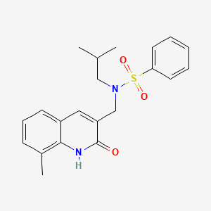 N-((2-hydroxy-8-methylquinolin-3-yl)methyl)-N-isobutylbenzenesulfonamide