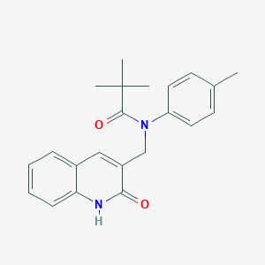 N-((2-hydroxyquinolin-3-yl)methyl)-N-(p-tolyl)pivalamide